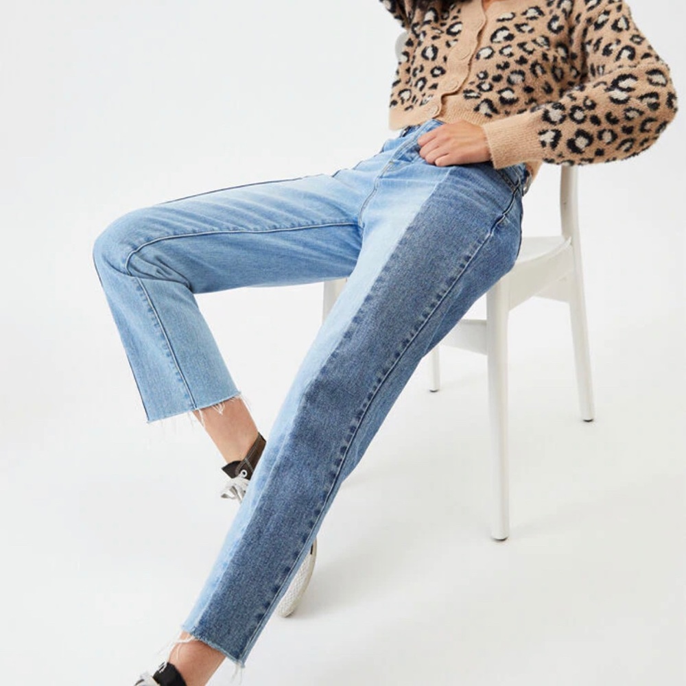 PacSun Two Panel High Waisted Straight Leg Jeans